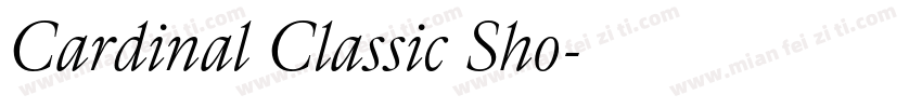 Cardinal Classic Sho字体转换
